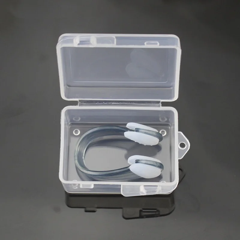 Nose Clip for Swimming Training Plastic + Silicone Waterproof Anti Slip Snorkeling Nose Clip - Black