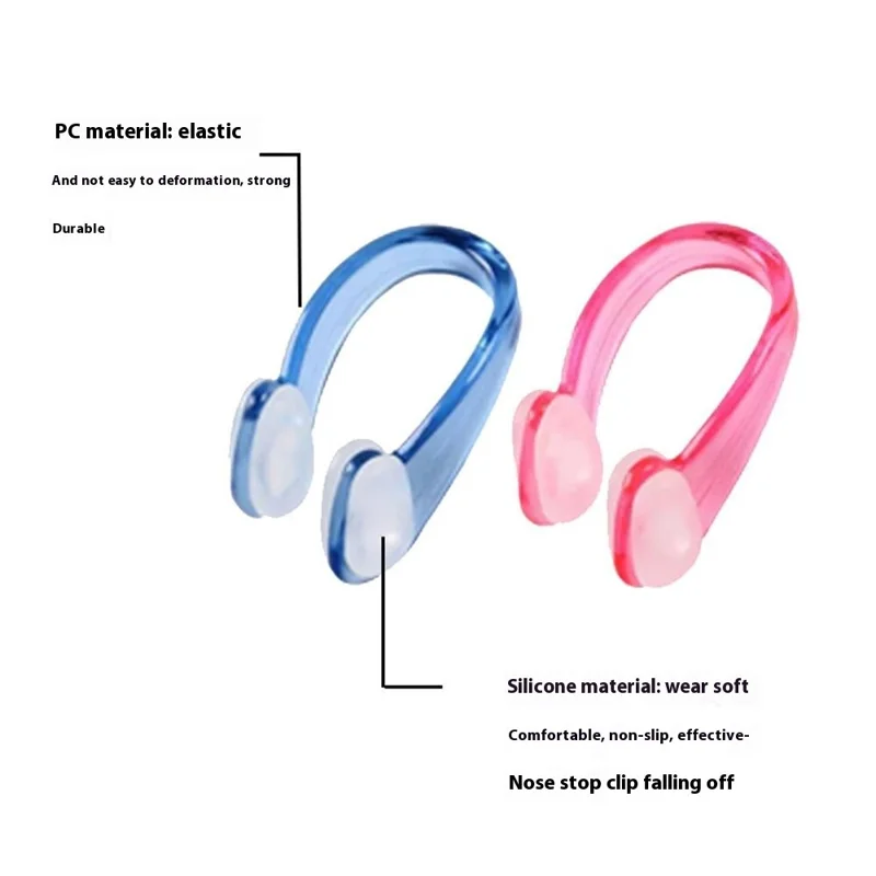 Nose Clip for Swimming Training Plastic + Silicone Waterproof Anti Slip Snorkeling Nose Clip - Black
