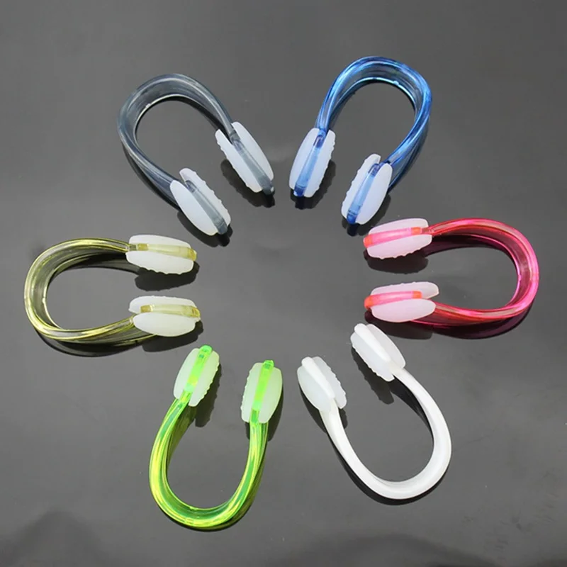 Nose Clip for Swimming Training Plastic + Silicone Waterproof Anti Slip Snorkeling Nose Clip - Black