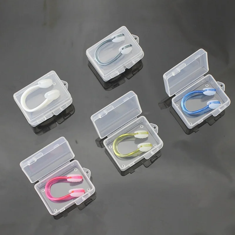 Nose Clip for Swimming Training Plastic + Silicone Waterproof Anti Slip Snorkeling Nose Clip - Black