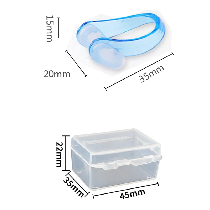 Nose Clip for Swimming Training Plastic + Silicone Waterproof Anti Slip Snorkeling Nose Clip - Black
