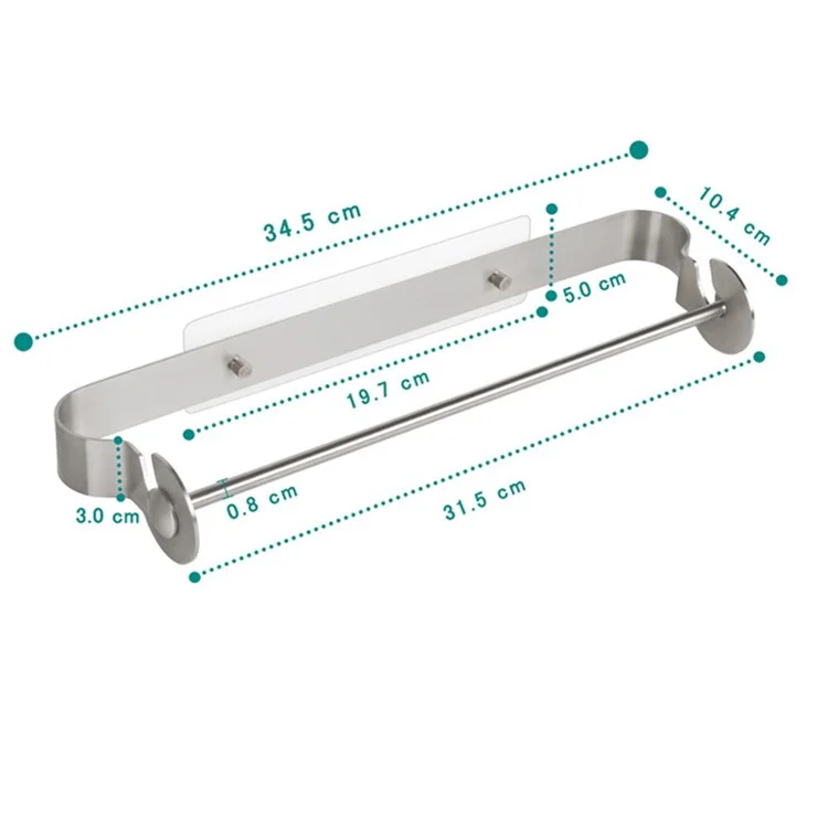 Support-rouleau en acier inoxydable pour essuie-tout - Distributeur de papier sans perçage pour cuisine et salle de bain