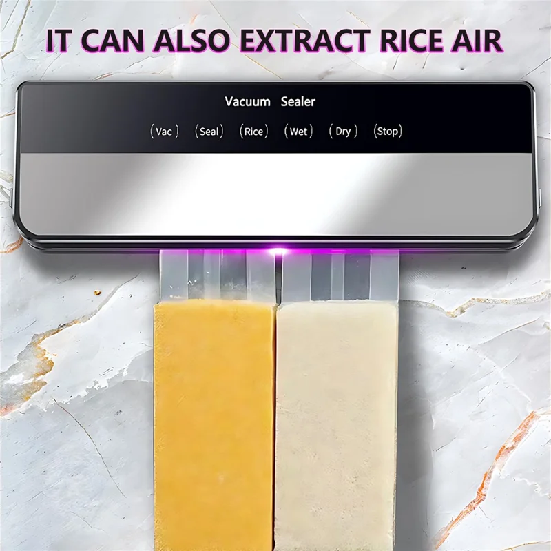 Home Kitchen Automatic Vacuum Sealer Dry Wet Food Packaging Machine with 30 Textured Bags - EU Plug