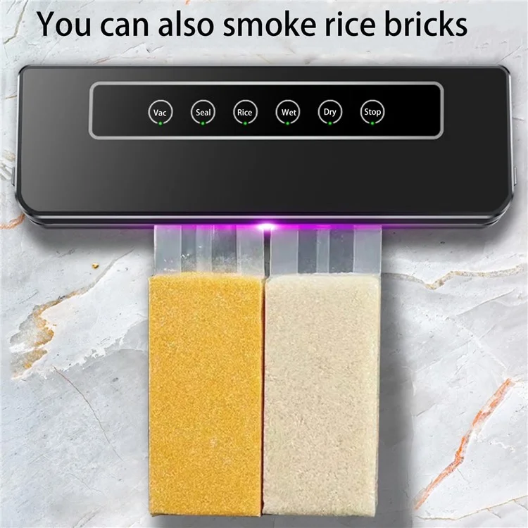 Food Packaging Vacuum Sealer Automatic Sealing Machine with 30 Textured Bags - EU Plug