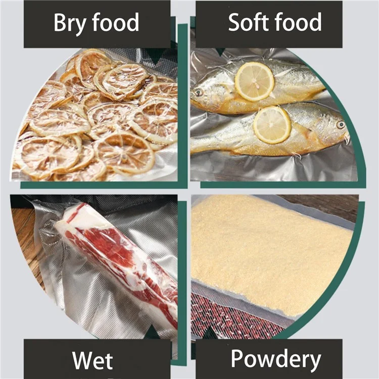 Food Packaging Vacuum Sealer Automatic Sealing Machine with 30 Textured Bags - EU Plug