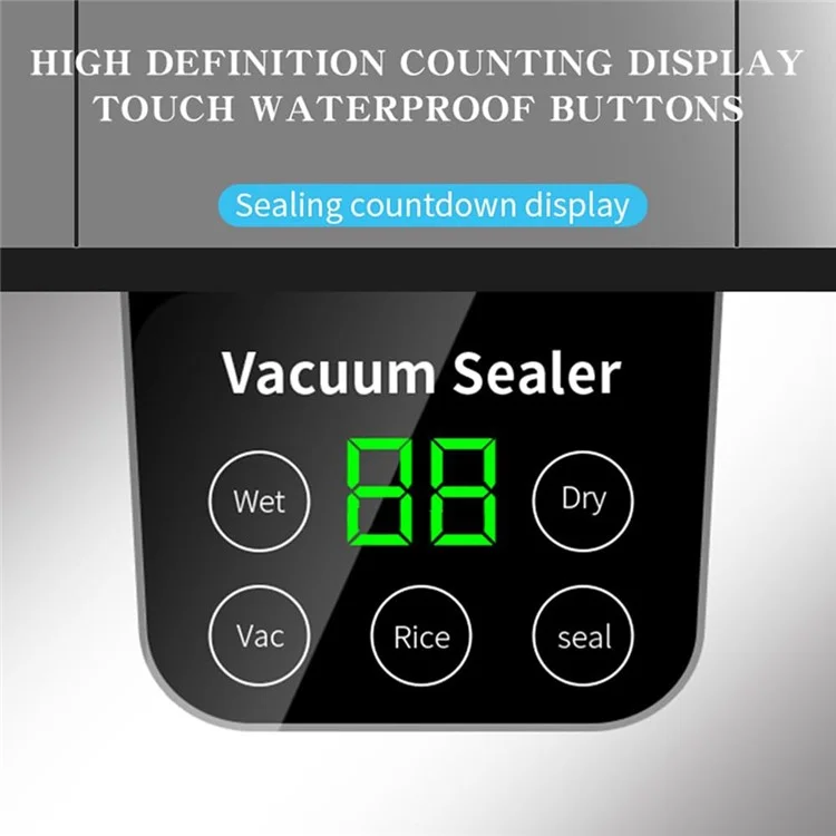 Home Automatic Vacuum Sealer Food Preservation Machine with 30 Vacuum Bags - EU Plug