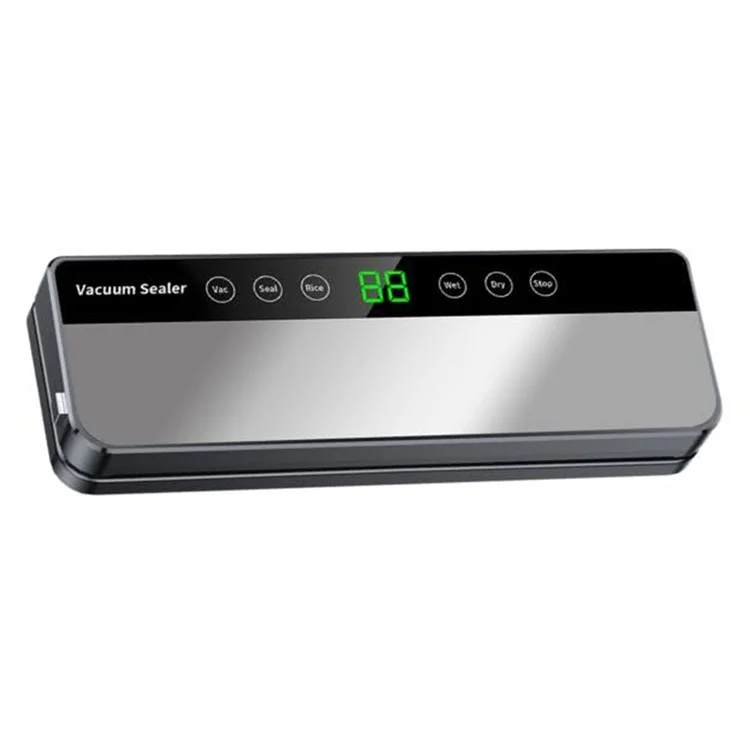 Stainless Steel Automatic Vacuum Food Sealer Machine with 30 Textured Bags - EU Plug