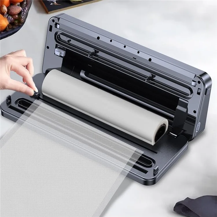 Stainless Steel Automatic Vacuum Food Sealer Machine with 30 Textured Bags - EU Plug
