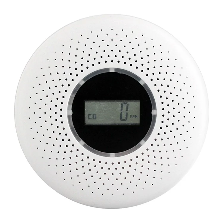 ACJ512COM Compound Type CO Gas Monitor Alarm Carbon Monoxide Smoke Detector for Home Hotel Bedroom KTV Office (English Version)