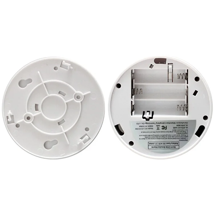 ACJ512COM Compound Type CO Gas Monitor Alarm Carbon Monoxide Smoke Detector for Home Hotel Bedroom KTV Office (English Version)