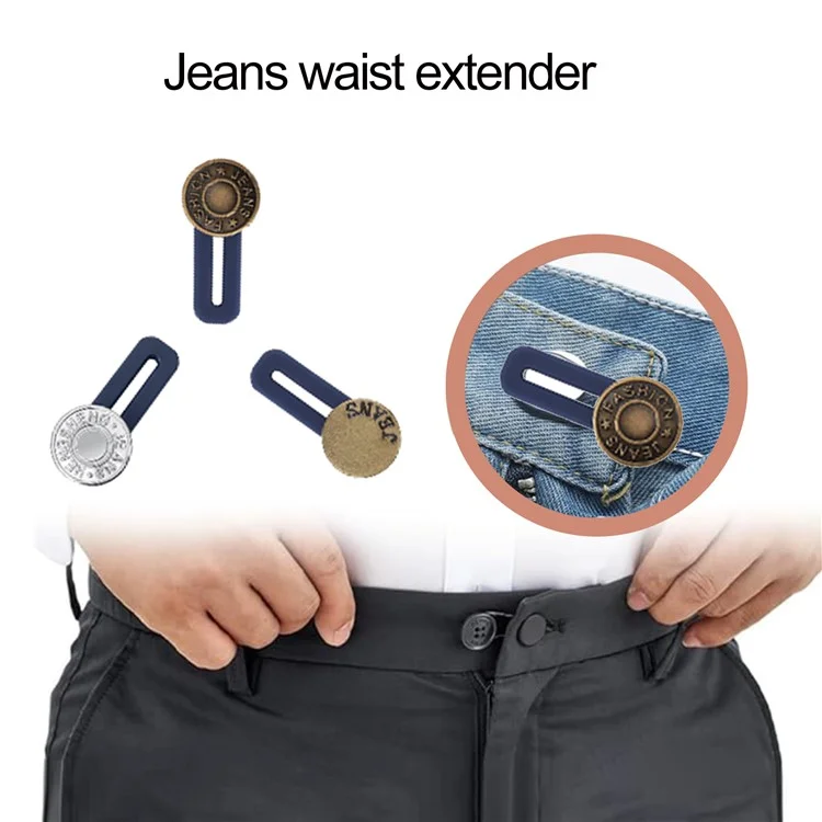 12 Peças / Conjunto de Extensores de Botão Ajustáveis para Calças Jeans / Calças / Saias Sem Costura para Alargar a Cintura
