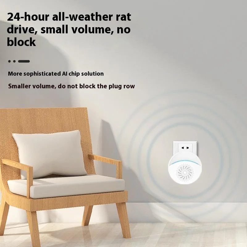 314 Ultrasonic Pest Repeller for Home Indoor Mini Mosquito Repellent Mite Remover Insect Mouse Repeller - UK Plug