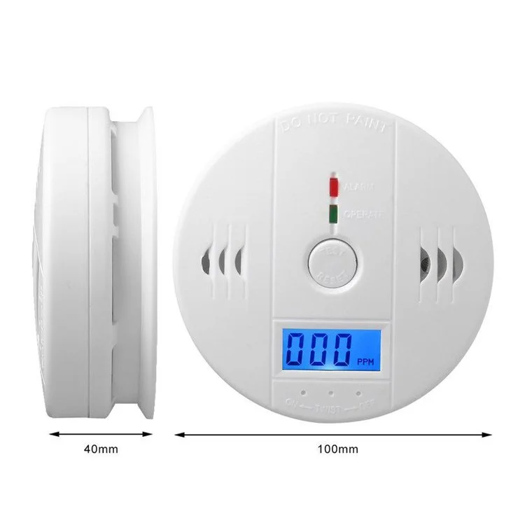 XY-602 Accurate Carbon Monoxide Detector Battery Powered CO Poisonous Toxic Gas Sensor Monitor with LCD Display Easy to Read (English Version)