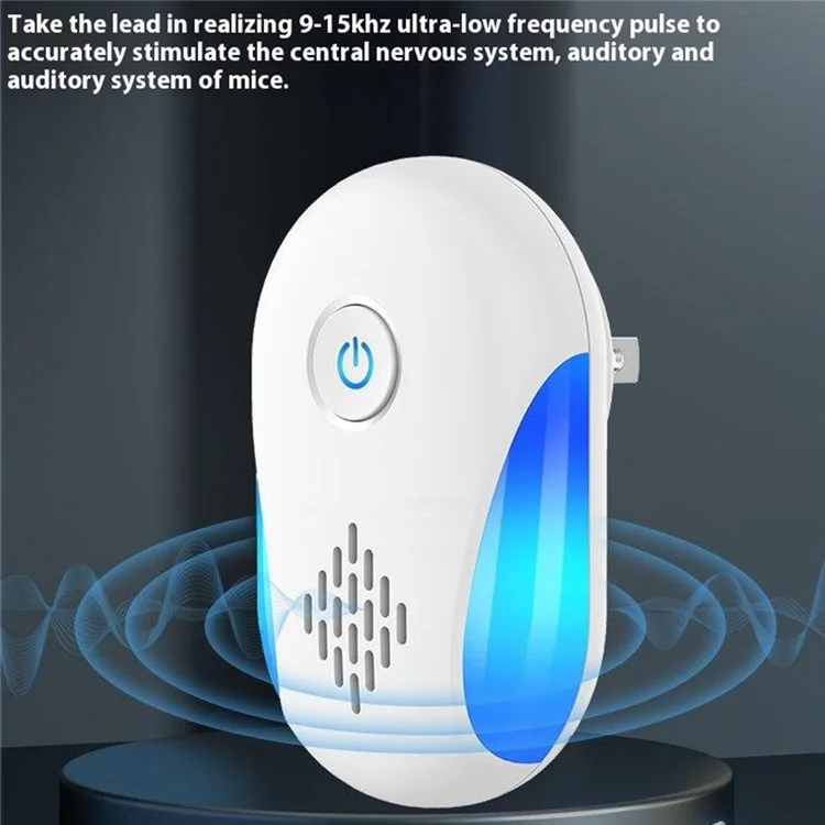 311 6Pcs Ultrasonic Pest Repeller Dual Mode Blue and Purple Light Household Mouse Repellent - UK Plug