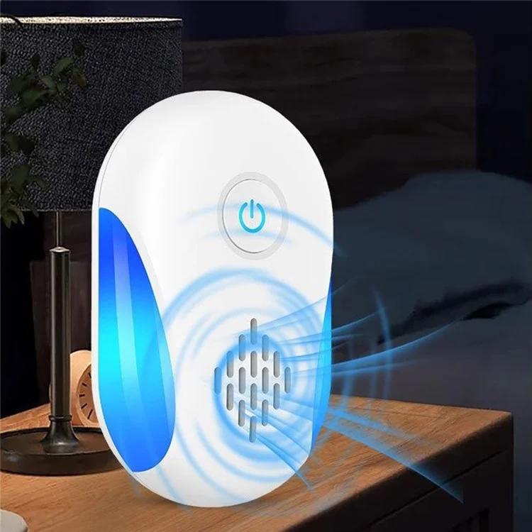 311 6Pcs Ultrasonic Pest Repeller Dual Mode Blue and Purple Light Household Mouse Repellent - UK Plug