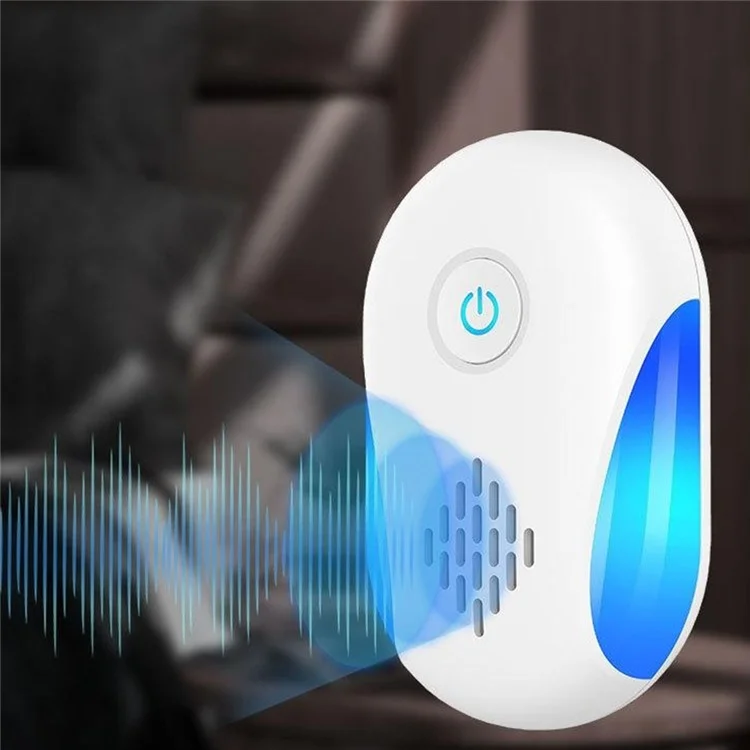 311 6Pcs Ultrasonic Pest Repeller Dual Mode Blue and Purple Light Household Mouse Repellent - UK Plug