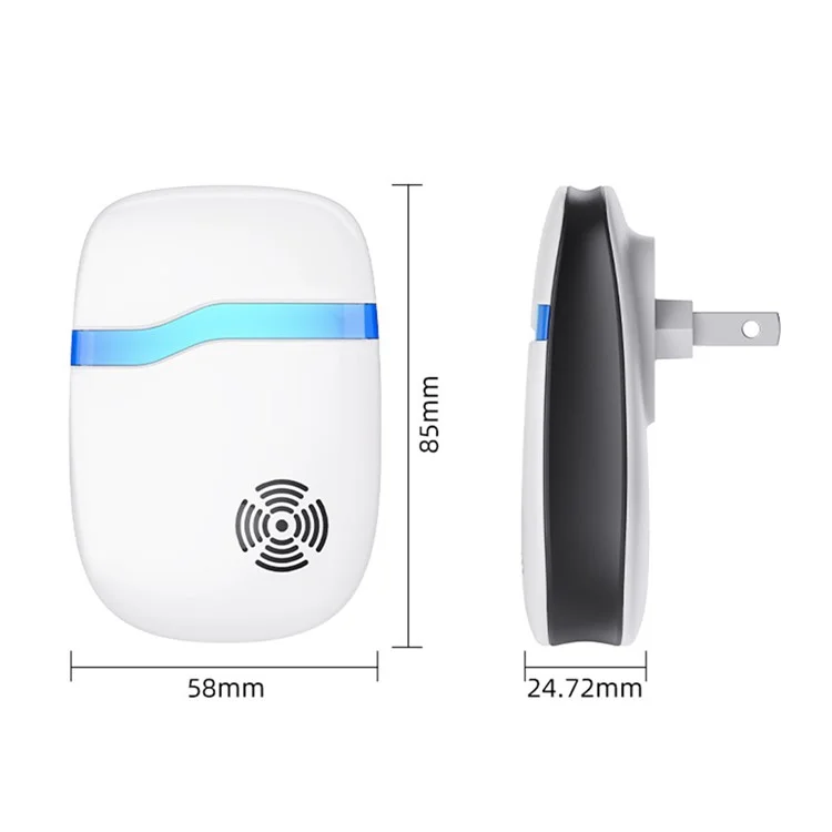 313 6Pcs Ultrasonic Pest Repeller Multifunction Electronic Repellent for Mice / Mosquitoes / Insects - US Plug