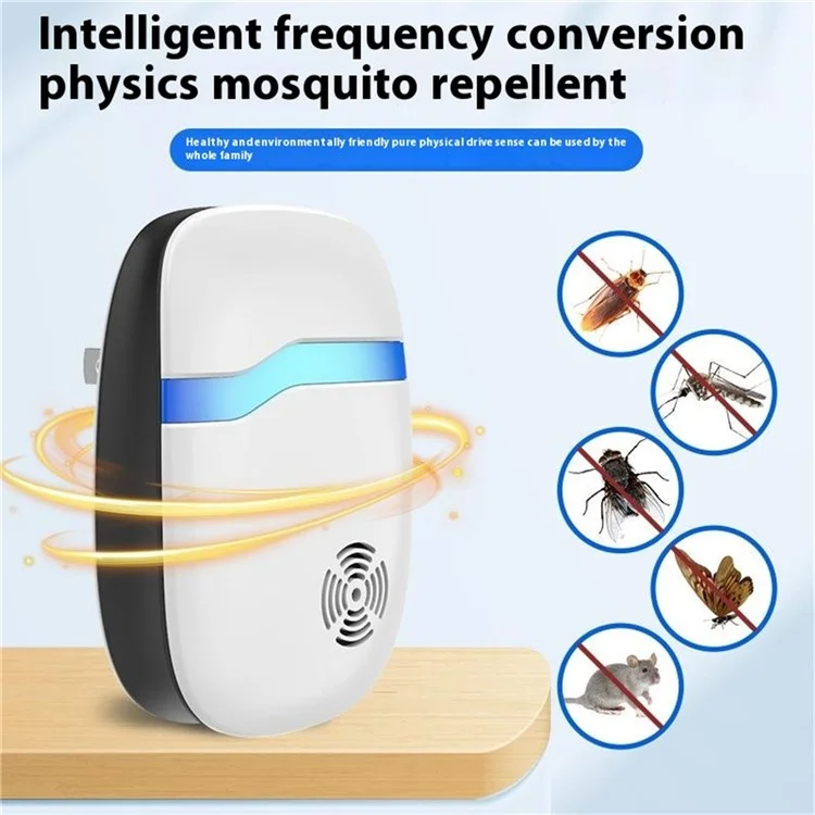 313 6Pcs Ultrasonic Pest Repeller Multifunction Electronic Repellent for Mice / Mosquitoes / Insects - US Plug