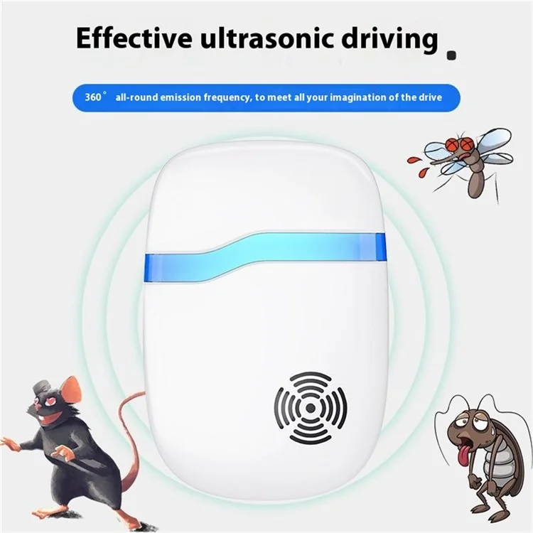 313 6Pcs Ultrasonic Pest Repeller Multifunction Electronic Repellent for Mice / Mosquitoes / Insects - US Plug