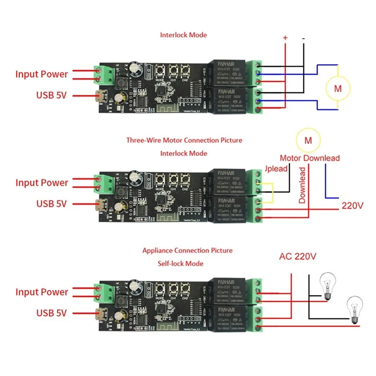 TY-DIY02 TUYA 2-Channel WiFi Smart Switch Relay Module Timing Function App Voice Remote Control for Amazon Alexa Google Assistant