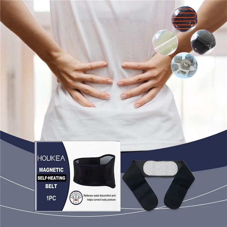 HOUKEA HK-B04-0048-01 Magnettherapie Taillenstützgürtel Selbstheizend Verstellbarer Taillenband