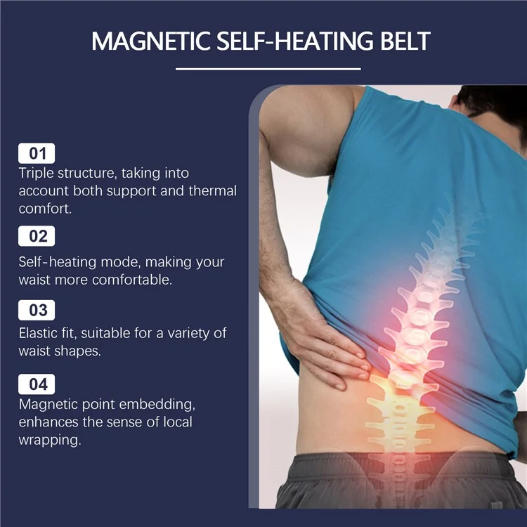 HOUKEA HK-B04-0048-01 Magnettherapie Taillenstützgürtel Selbstheizend Verstellbarer Taillenband