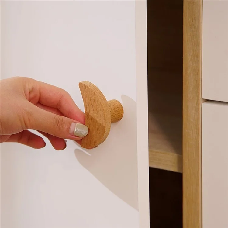 Cute Wooden Drawer Pulls Kids Room Closet Cabinet Cartoon Pattern Handles Decorative Hooks - Turtle  /  M6 Nut