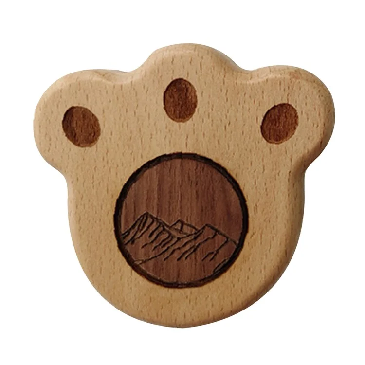 8.5x8cm Bear Claw Bottle Opener Wooden Cute Fridge Magnet Beech Wood Coaster