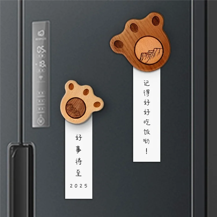 8.5x8cm Bear Claw Bottle Opener Wooden Cute Fridge Magnet Beech Wood Coaster