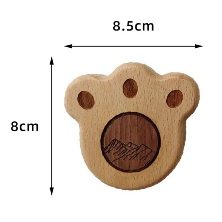 8.5x8cm Bear Claw Bottle Opener Wooden Cute Fridge Magnet Beech Wood Coaster