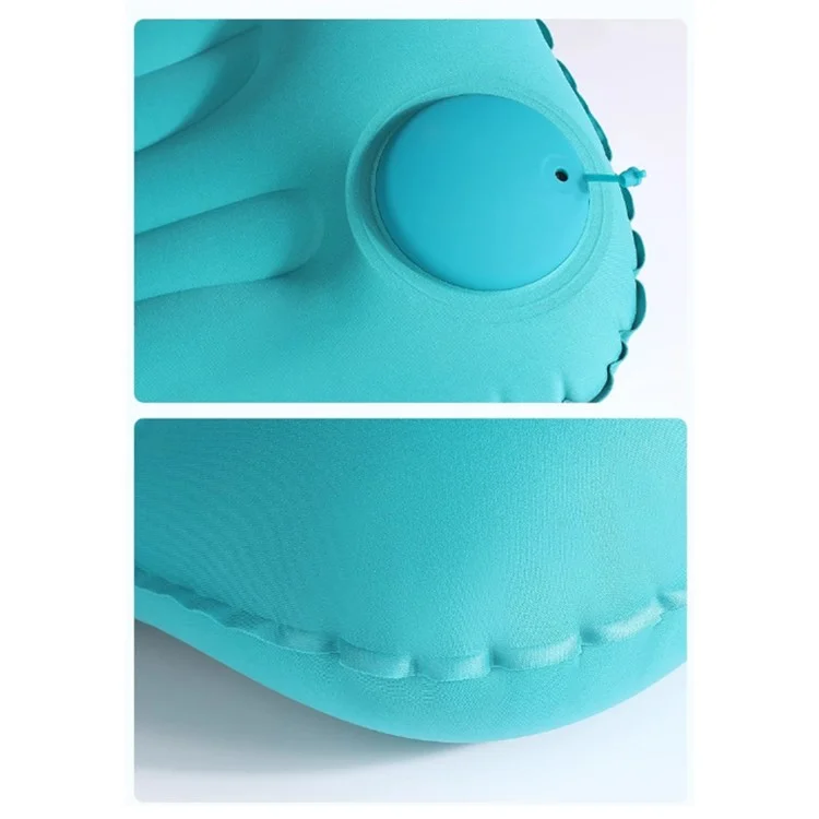 Inflatable Pillow Lumbar Support for Office / Travel / Home Milk Silk Portable Nap Cushion - Green
