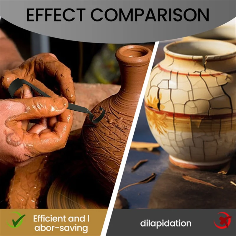 Metal Pottery Trimming Tool Double-Ended Handmade Ceramic Clay Sculpting Shaping Tool