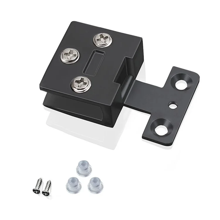 K843 Charnière sans cadre pour porte en verre de cave à vin / armoire pour animaux Sans perçage Verre de 4-5 mm - Noir