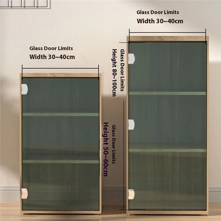 K843 Frameless Glass Door Hinge for Wine Cabinet / Pet Cabinet No Drilling Required 4-5mm Glass - Brushed