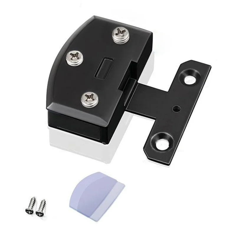 K846 Glass Cabinet Hinge for 8-9mm Thickness / Wine Pet Display Case / Frameless Door Hinge Zinc Alloy No Punch - Black