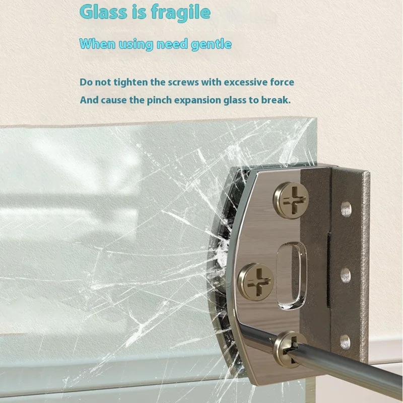 K846 Glass Cabinet Hinge for 8-9mm Thickness / Wine Pet Display Case / Frameless Door Hinge Zinc Alloy No Punch - Black