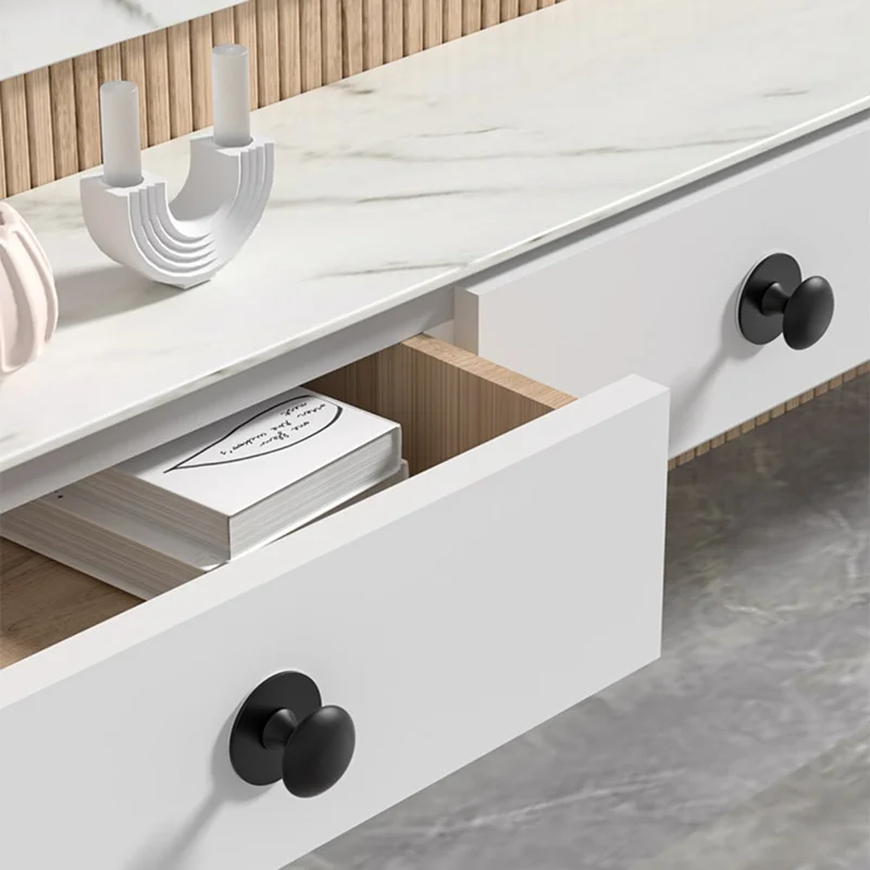 Adhesive Cabinet Handles with Clear Base Round Drawer Pulls No Drill Furniture Knobs Stainless Steel - Tarnish