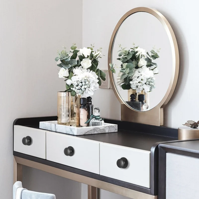Adhesive Cabinet Handles with Clear Base Round Drawer Pulls No Drill Furniture Knobs Stainless Steel - Gold