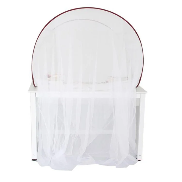 Moustiquaire portable pliable à double couche pour camping extérieur, adaptée au bureau des étudiants
