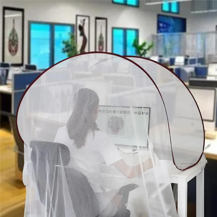 Moustiquaire portable pliable à double couche pour camping extérieur, adaptée au bureau des étudiants