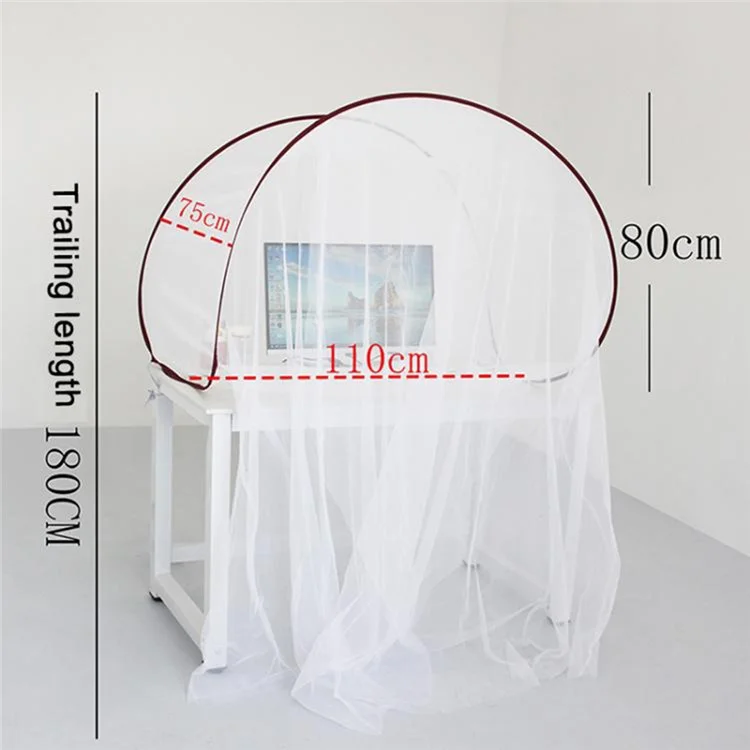 Moustiquaire portable pliable à double couche pour camping extérieur, adaptée au bureau des étudiants