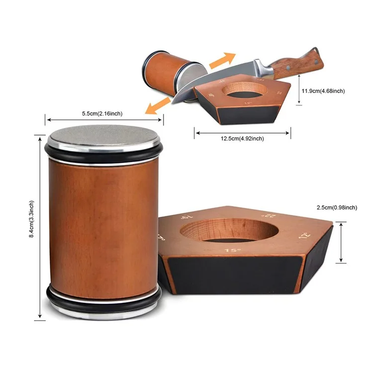 Affilatore di coltelli multifunzionale con pietra diamantata / Base magnetica per cucina / Uso domestico