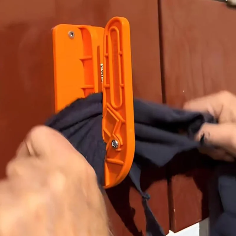 Déchiqueteuse de tissu murale Facile à utiliser - Machine de découpe de tissus pour recyclage et upcycling - Orange