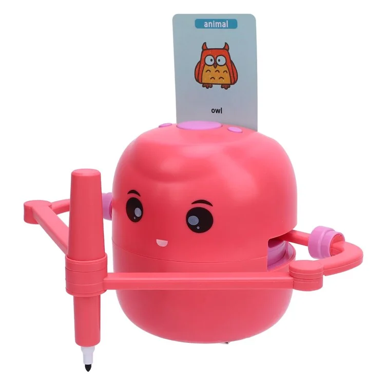 Robot d'apprentissage artistique pour enfants - Machine à dessiner pour l'éducation précoce avec 100 cartes de peinture - Rose
