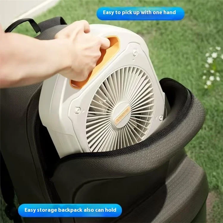 Ventilateur LED multifonctionnel portable pour extérieur - Ventilateur électrique 100 vitesses avec batterie 20000mAh pour pêche / camping