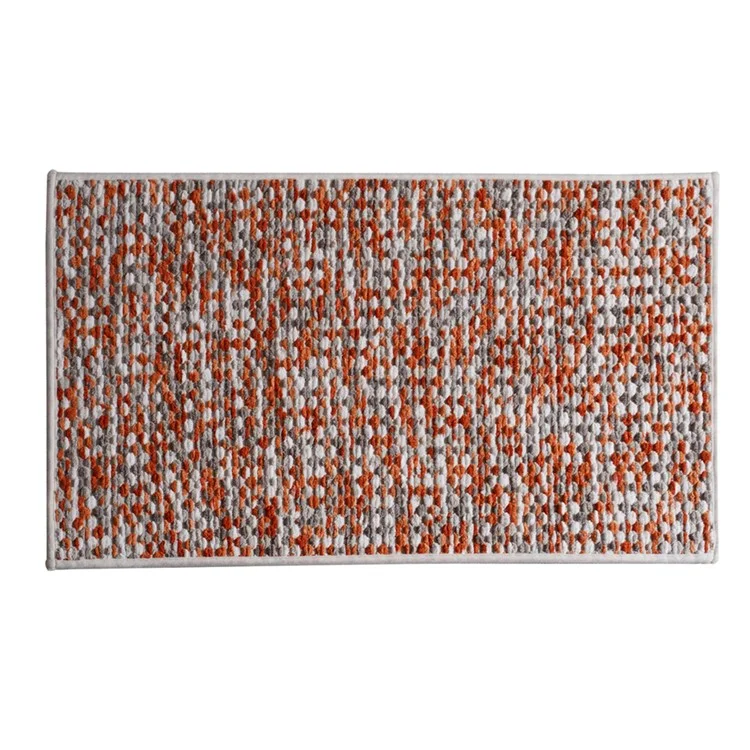 Tappetino da bagno in ciniglia 60 x 90 cm Tappeto da bagno Assorbente e Antiscivolo per Casa / Uso Toilette - Arancione