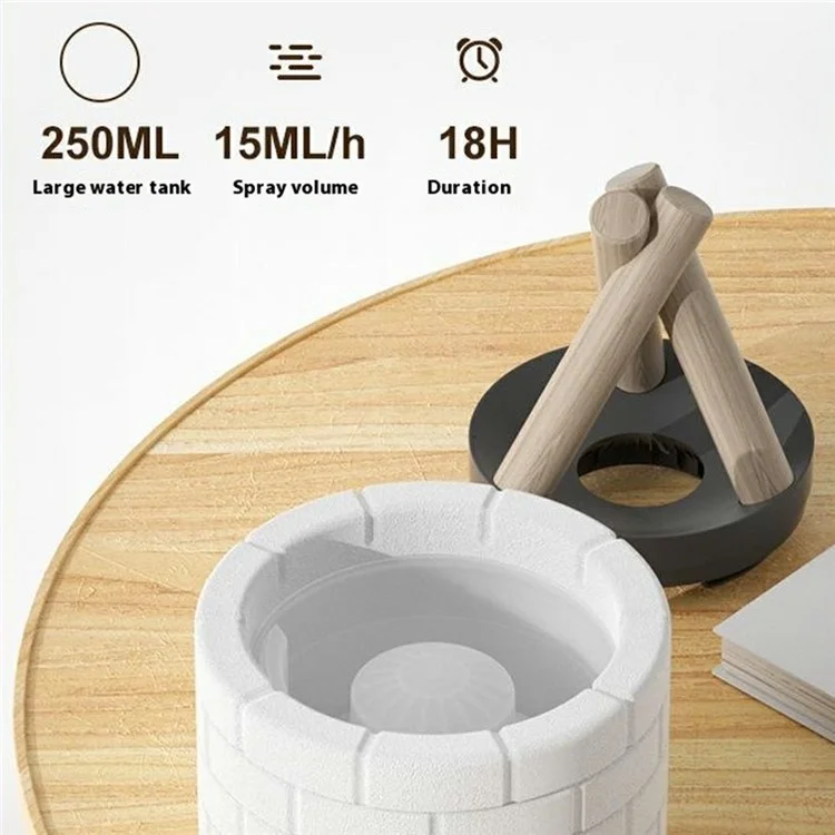 Flame Effect Humidifier Quiet Desktop Aromatherapy Diffuser for Home / Bedroom Use