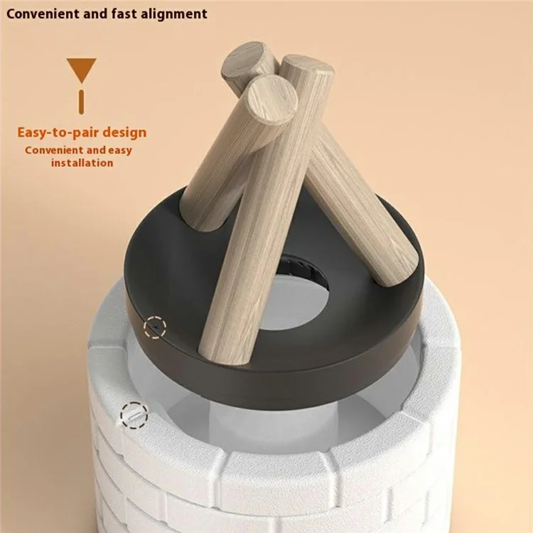 Flame Effect Humidifier Quiet Desktop Aromatherapy Diffuser for Home / Bedroom Use