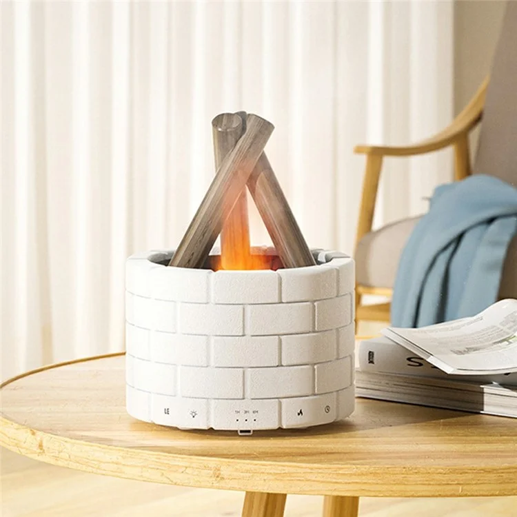 Flame Effect Humidifier Quiet Desktop Aromatherapy Diffuser for Home / Bedroom Use