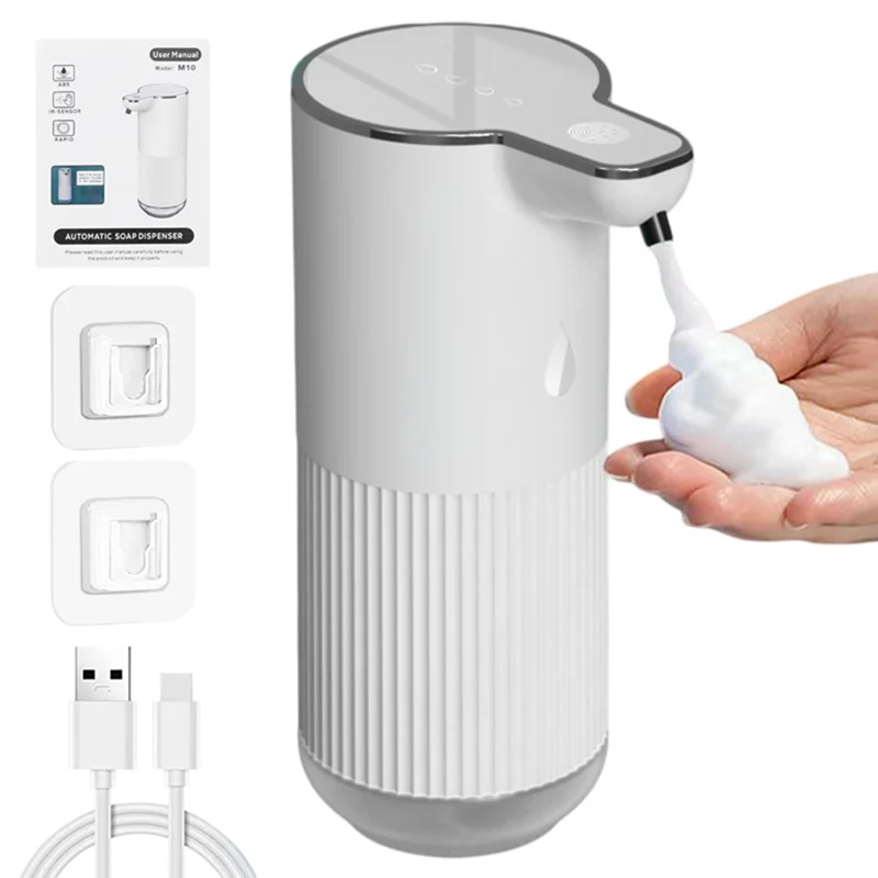 M10 Automatic Soap Dispenser Wall Mounted Touchless Sensor Electric Hand Wash Machine with Drain Cleaner - Foam Type